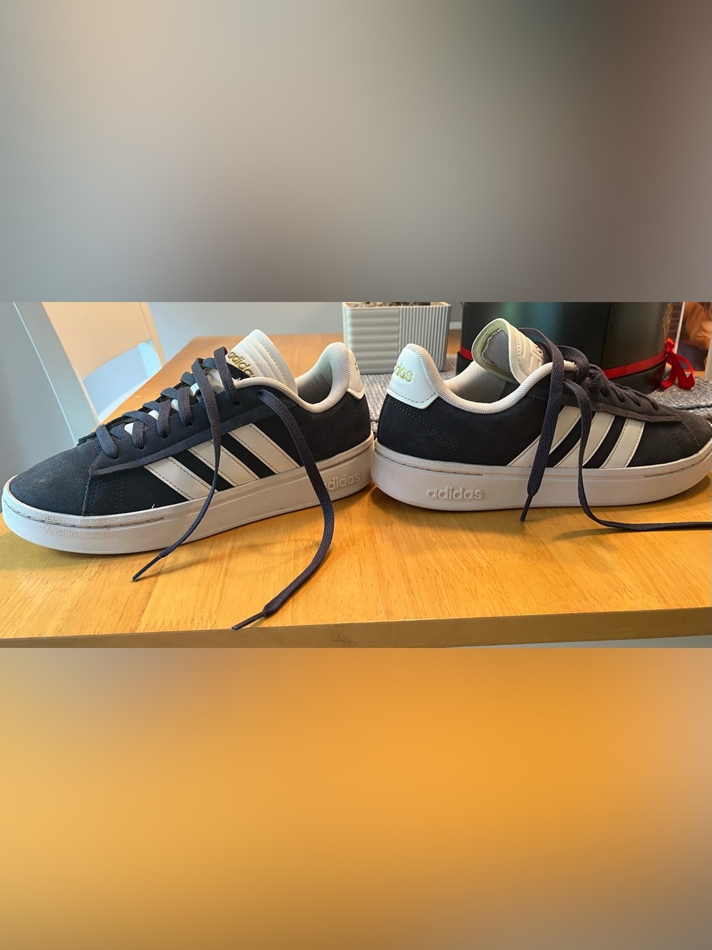 Adidas Grand Court Alpha Navy and Cream Low-Top Sneakers